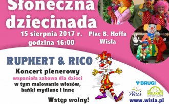 Plakat dotyczący koncertu plenerowego dla dzieci